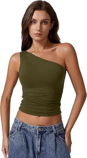 Ultimate Sculpt One Shoulder Crop Top